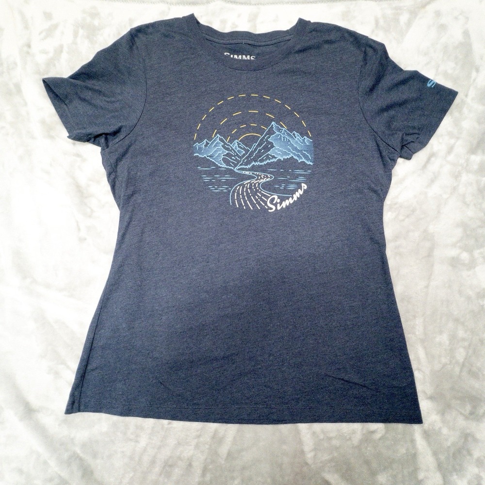 Simms Fishing‎ Products Womens 2XL T-Shirt Outdoors Gorpcore Lake Fly Fishing